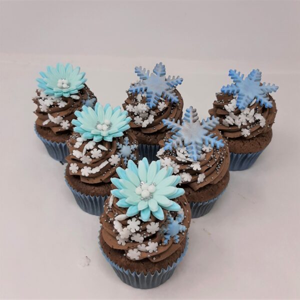 Cupcake med sesongens pynt 6 pk